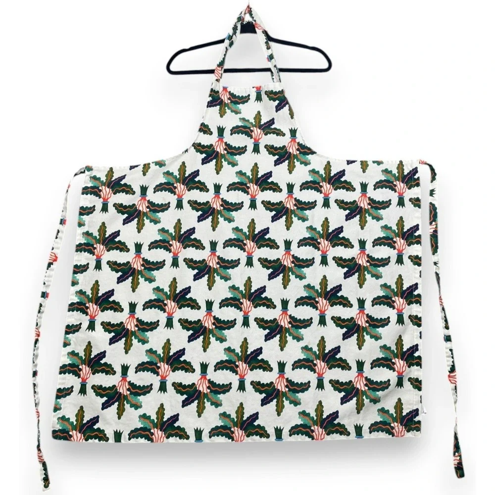 La DoubleJ Apron Green Orange White One Size Floral DoubleJ Read